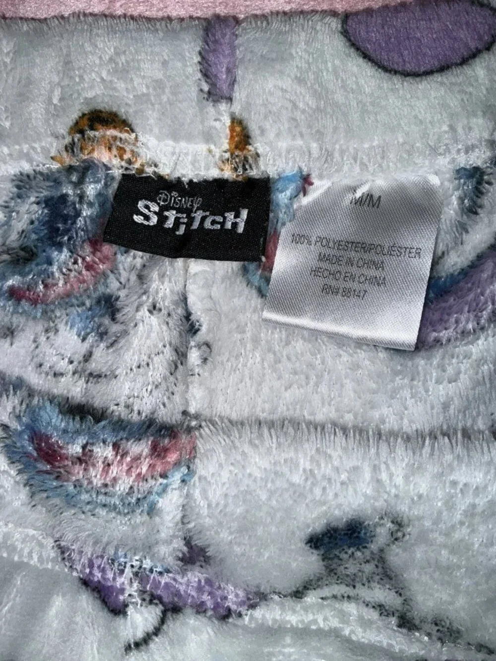 Stitch Pajamas Pants Size Medium - Fluffy - READ - Picture 3 of 6